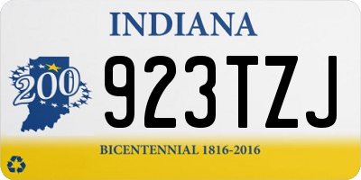 IN license plate 923TZJ
