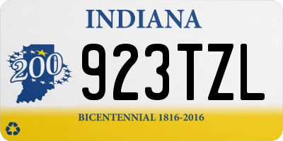 IN license plate 923TZL