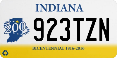 IN license plate 923TZN