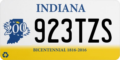 IN license plate 923TZS