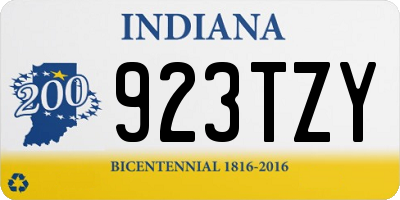 IN license plate 923TZY