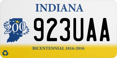 IN license plate 923UAA