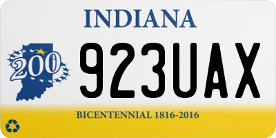 IN license plate 923UAX