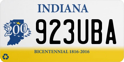 IN license plate 923UBA