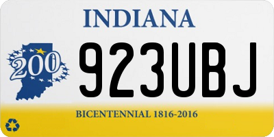 IN license plate 923UBJ
