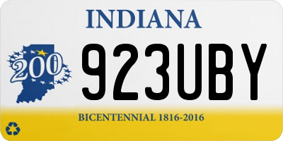 IN license plate 923UBY