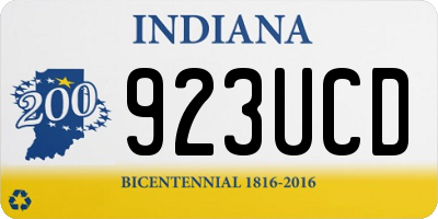 IN license plate 923UCD
