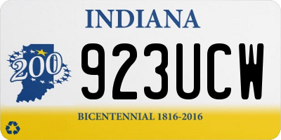 IN license plate 923UCW