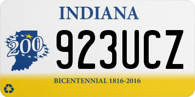 IN license plate 923UCZ