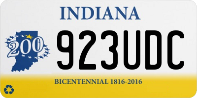 IN license plate 923UDC