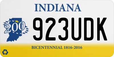 IN license plate 923UDK