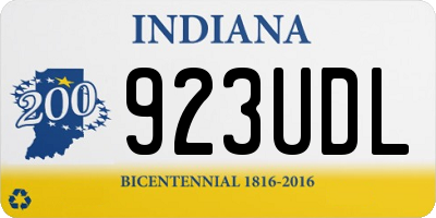 IN license plate 923UDL