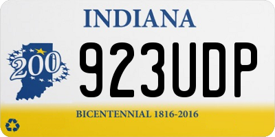 IN license plate 923UDP