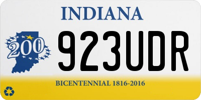IN license plate 923UDR
