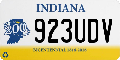 IN license plate 923UDV