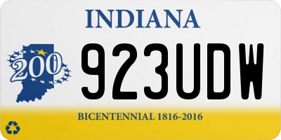 IN license plate 923UDW