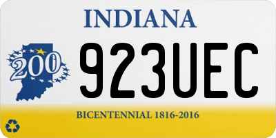 IN license plate 923UEC