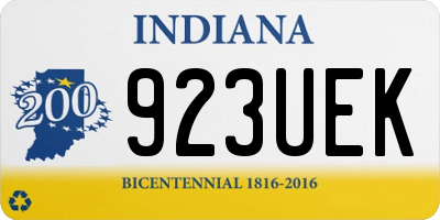 IN license plate 923UEK
