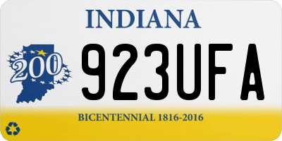 IN license plate 923UFA