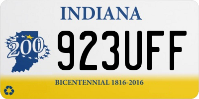 IN license plate 923UFF