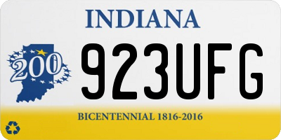 IN license plate 923UFG