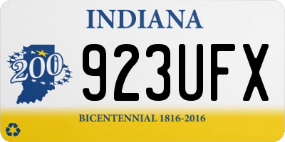 IN license plate 923UFX