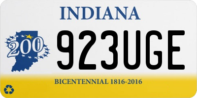 IN license plate 923UGE