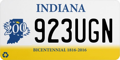 IN license plate 923UGN