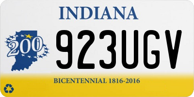 IN license plate 923UGV