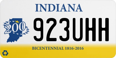 IN license plate 923UHH