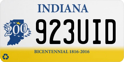 IN license plate 923UID