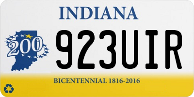 IN license plate 923UIR
