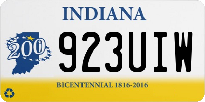 IN license plate 923UIW