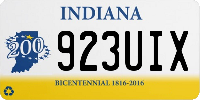 IN license plate 923UIX