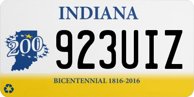 IN license plate 923UIZ