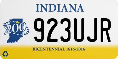 IN license plate 923UJR