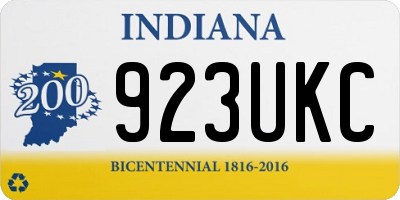 IN license plate 923UKC