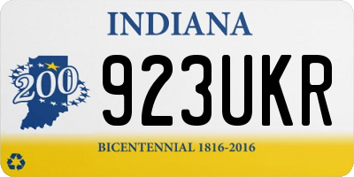 IN license plate 923UKR