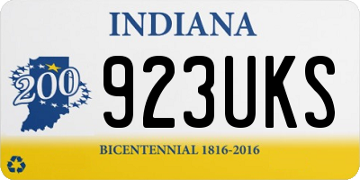 IN license plate 923UKS