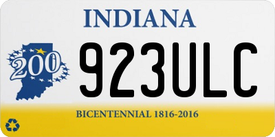 IN license plate 923ULC