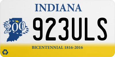 IN license plate 923ULS