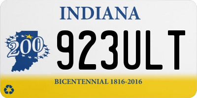 IN license plate 923ULT