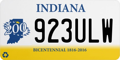 IN license plate 923ULW