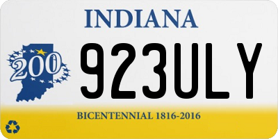 IN license plate 923ULY