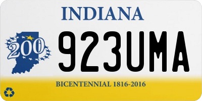 IN license plate 923UMA