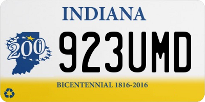 IN license plate 923UMD