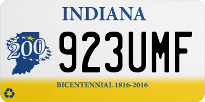 IN license plate 923UMF