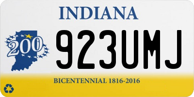 IN license plate 923UMJ