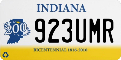 IN license plate 923UMR