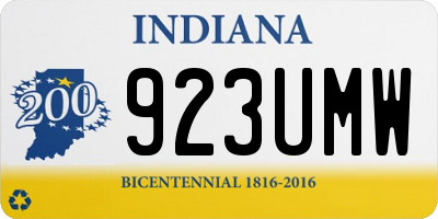 IN license plate 923UMW